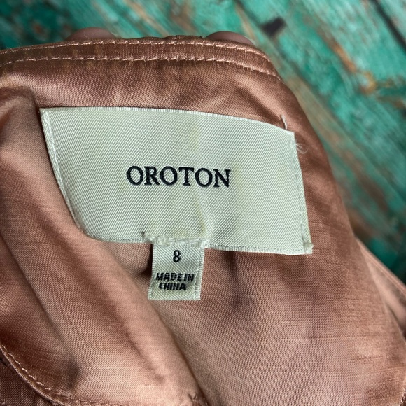 Australian Oroton Dusty Pink Satin Utility Dress - Picture 6 of 7